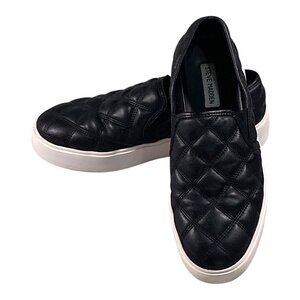 Steve Madden Shoes Womens 11M Black Quilt Platform Sneaker Legacy Urban Everyday